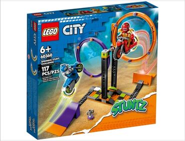 detskie igrushki lego: Lego City 🏙️,60360 Испытание каскадёров 🏍️ с вращением