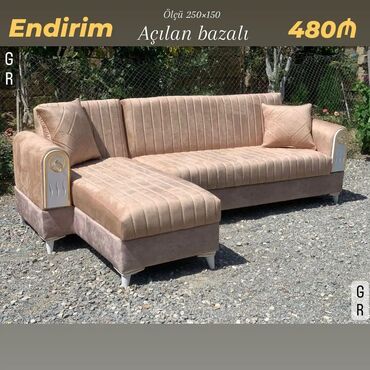 диван выкатной: Künc divan, Qonaq otağı üçün, Bazalı, Açılan