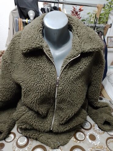 decija jakna: XL (EU 42), Jednobojni, bоја - Maslinasto zelena