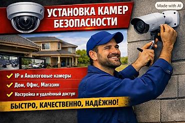 Установка камер видеонаблюдения Профессиональный монтаж и настройка at lalafo.kg Установка камер видеонаблюдения Профессиональный монтаж и настройка