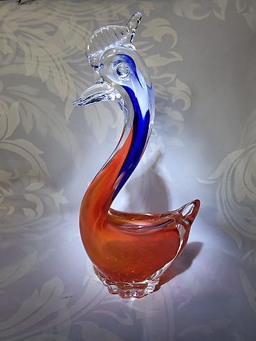 Ostali antikviteti: Murano figura rucni rad iz 70ih.god. Figura duvano staklo,bez — 4