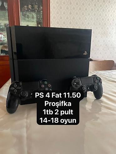 blu ray disk: PS4 Fat 1TB / Sistem 11.50 Proşifka / 2 Pult + 18 Oyun Sony — 1