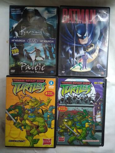 Kasete, CD i DVD: Crtani filmovi sinhronizovani na srpski,cena za kom — 2