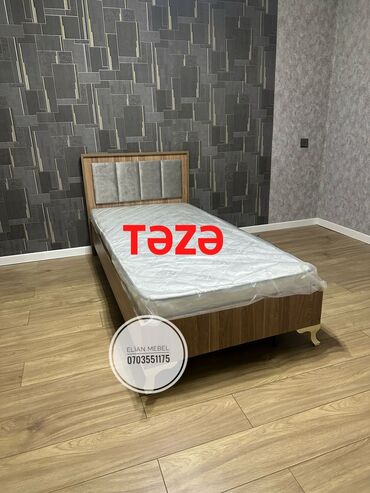demir çarpayi: Новый, Односпальная кровать, Без подьемного механизма, С матрасом, Без выдвижных ящиков, Азербайджан