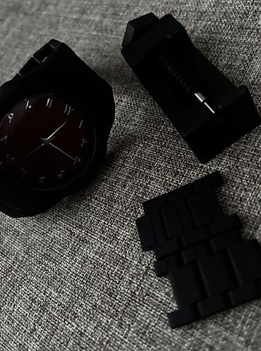 Наручные часы: Qara korpus və metal qolbaqlı analoq qol saatı - Minimalist dizayn — 3