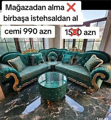 perde ucuz: Yeni, Künc divan, Qonaq otağı üçün, Açılmayan — 1