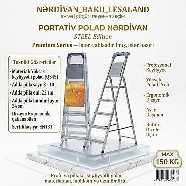 Portativ Polad Nərdivan – STEEL Edition (Premium Series) - İstər lalafo.az -da Portativ Polad Nərdivan – STEEL Edition (Premium Series) - İstər