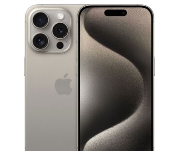 Apple iPhone: IPhone 15 Pro, Б/у, 256 ГБ, Natural Titanium, Зарядное устройство, Чехол, Кабель, 90 %