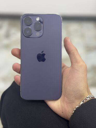 Apple iPhone: IPhone 14 Pro Max, 256 GB, Deep Purple, Barmaq izi, Face ID