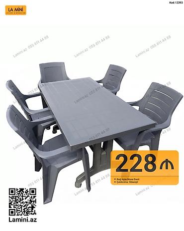 yığılan masa: Bağ üçün masa dəstləri – La Mini 1) Kod: 12393 - Tərkib: 1 ədəd — 1