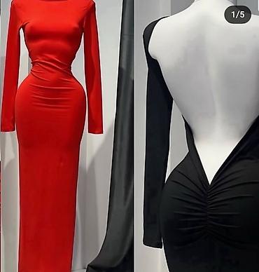 Haljine: Haljine duge sve su sa elastinom. Crna,pink,borda,teget,plava,tamno — 12