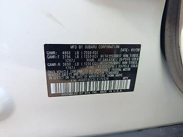 Subaru: Subaru Outback: 2020 г., 2.5 л, Вариатор, Бензин, Универсал — 9