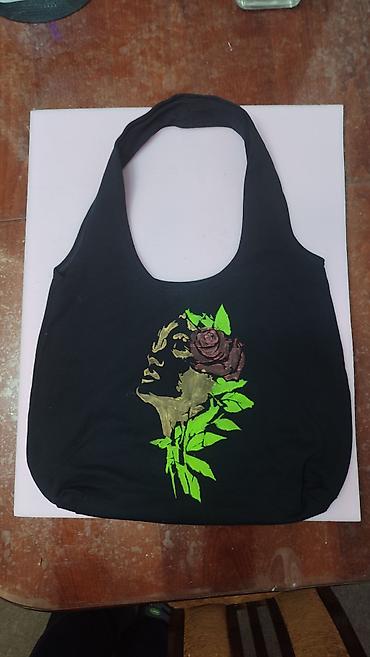 Torbe: Unikatne ručno oslikane pamučne torbe preko ramena - Materijal — 6