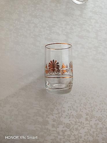 Qab-qacaq və mətbəx ləvazimatları: Stəkanlar, rəng - Qızılı, Şüşə, 6 ədədli dəst, 200 ml — 2