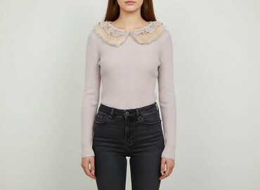 sweter futerkowy: Sweter damski, rozmiar S