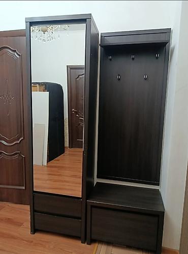 зеркало в комнату: Гарнитур для прихожей, Б/у, Шкаф, Самовывоз, цвет - Коричневый — 2