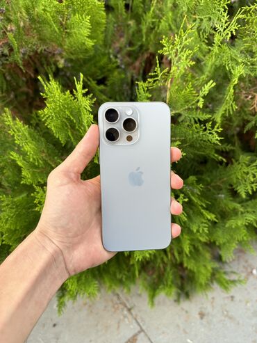 iphone 15 цена бишкек: IPhone 15 Pro Max, Колдонулган, 256 ГБ, Natural Titanium, Куту, 88 %