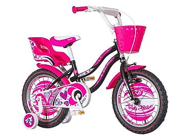 waikiki za devojcice: Bicikl Visitor Heart 16" – crno/roze za decu 105–125 cm Šifra — 3