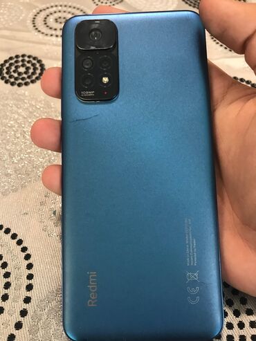 Xiaomi: Xiaomi Redmi Note 11S, 128 GB, rəng - Mavi, 
 Sensor, Barmaq izi, Face ID