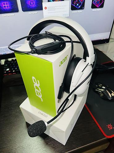 Проводные гарнитуры: Проводные полноразмерные наушники, Acer, Новый, цвет - Белый — 2