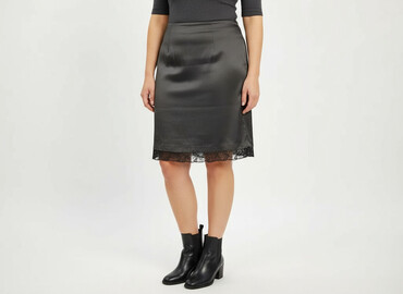 rozkloszowane spódniczka z eko skóry: Women`s skirt, size XL