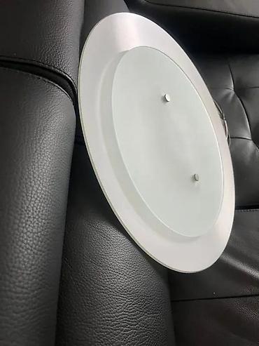 Rasveta: Stropna viseća LED lampa – staklo i brušeni metal - Moderan okrugli — 5