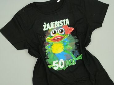 born2be klapki czarne: Organic Cotton, Koszulka dla mężczyzn, rozmiar L