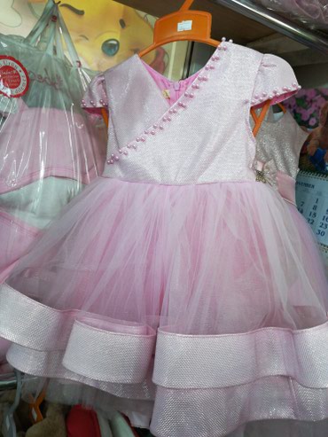 детские нарядные платья: Детское платье, цвет - Розовый, Новый