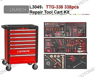 Набор инструментов LAUNCH L3049 TTG-338 (338 предметов) с тележкой