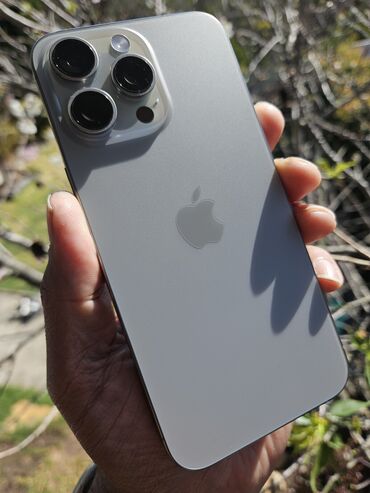 Apple iPhone: IPhone 15 Pro Max, Б/у, 256 ГБ, Защитное стекло, Чехол, Кабель, 100 %