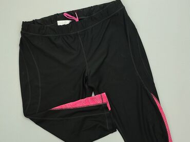 Spodnie 3/4 XL (EU 42), stan - Bardzo dobry, wzór - Print, kolor - Czarny