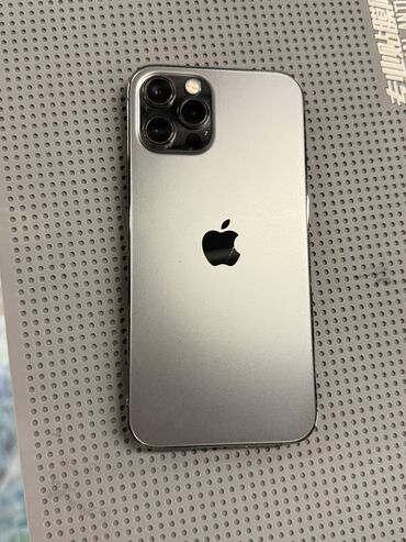 tab a9: IPhone 12 Pro, Колдонулган, 256 ГБ, Graphite, Коргоочу айнек, Каптама, 77 %