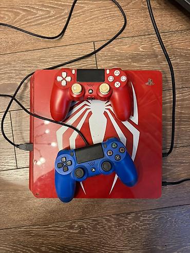 Техника и электроника: Special Spiderman edition PS4 Slim satilir 450 manat 1tb 2 disk 1 — 2