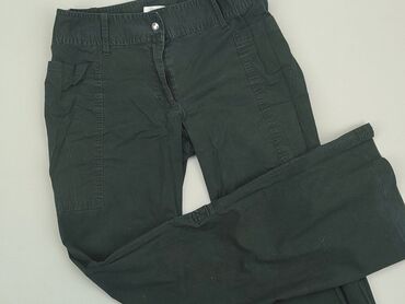 dżinsy czarne: Material trousers, 2XS (EU 32), condition - Good