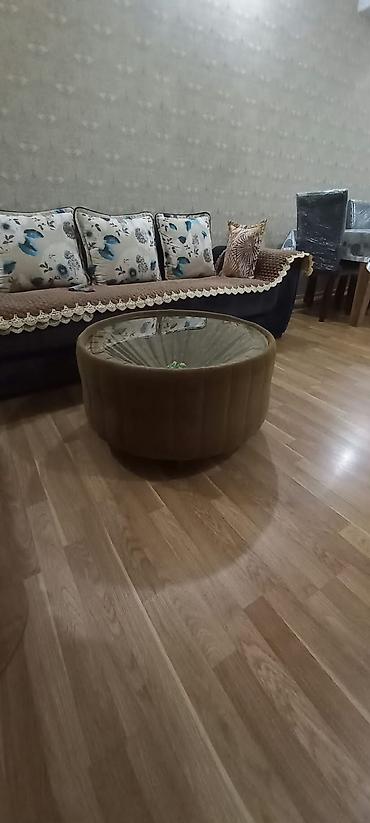 kunc mebel: Dairəvi dizaynda salon ücun oturstma masası. - Forma: yuvarlaq, aşağı — 2