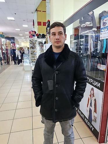 Дубленки: Мужская дублёнка из натуральной овчины - Цвет: глубокий чёрный. - — 17