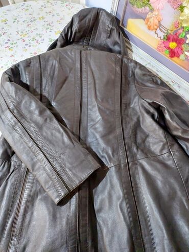 кожанные куртки женские: Кожаная куртка, Натуральная кожа, С капюшоном, M (EU 38), L (EU 40)