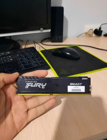 Оперативная память (RAM): Оперативная память, Б/у, Kingston Fury, 8 ГБ, DDR4, 2666 МГц, Для ПК