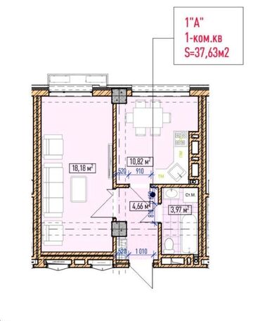 Продажа квартир: 1 комната, 37 м², Элитка, 2 этаж, ПСО (под самоотделку)