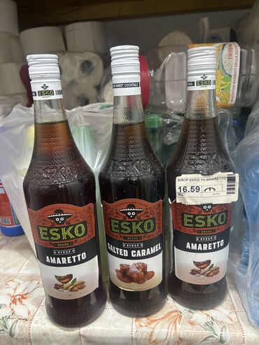 İçkilər: Kofe siroplari 3u bir yerde
