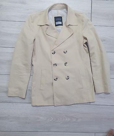тренч zara: Двубортное бежевое пальто/тренч LC Waikiki - Классический двубортный — 1