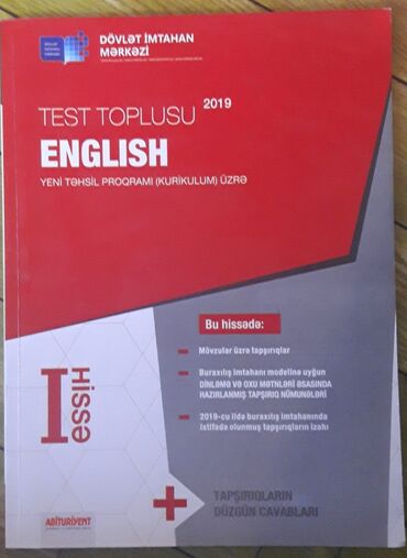 Tədris ədəbiyyatı: İngilis dili Testlər 11-ci sinif, 1-ci hissə, 2019 il