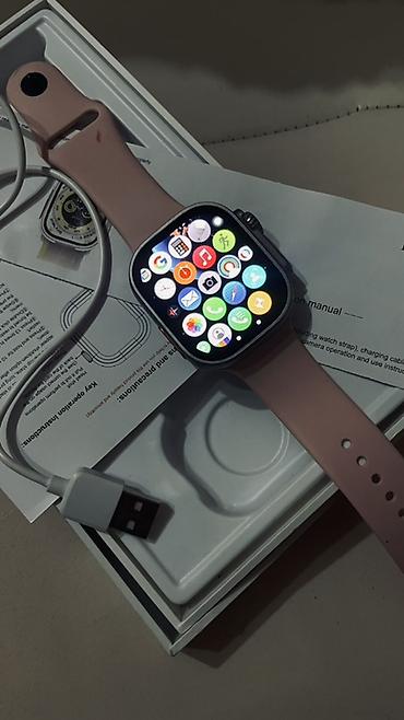 Другие смарт-часы: Смарт‑часы с большим сенсорным квадратным экраном и розовым — 1