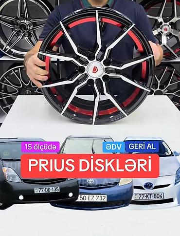 masın satısı: Toyota Prius üçün yüngül lehimli disk kolleksiyası - Uyğunluq: Toyota — 3