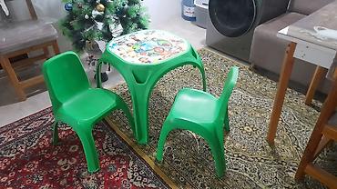 İşlənmiş, Açılmayan, Kvadrat masa, 2 stul