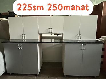 Mətbəx mebeli dəsti Tezedi istifade olunmuyub - Ümumi uzunluq: 225sm