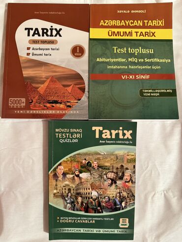Testlər: 📚 Kitablardan biri nəzəriyyə, digəri sinaq toplusu və bir digəri isə