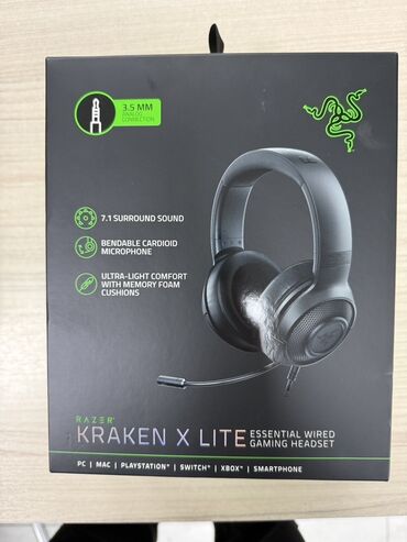 наушники с костной проводимостью: Игровая проводная гарнитура Razer Kraken X Lite Состояние идеальное