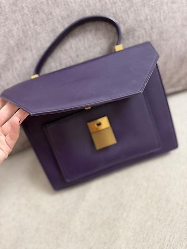 Аксессуары: Charles & Keith çanta - Rəng: tünd bənövşəyi (mor) - Material — 3