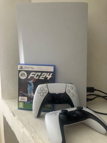 Salam Play Sation 5 fat model 2 pult Fc24 karopkası kabellər hamısı